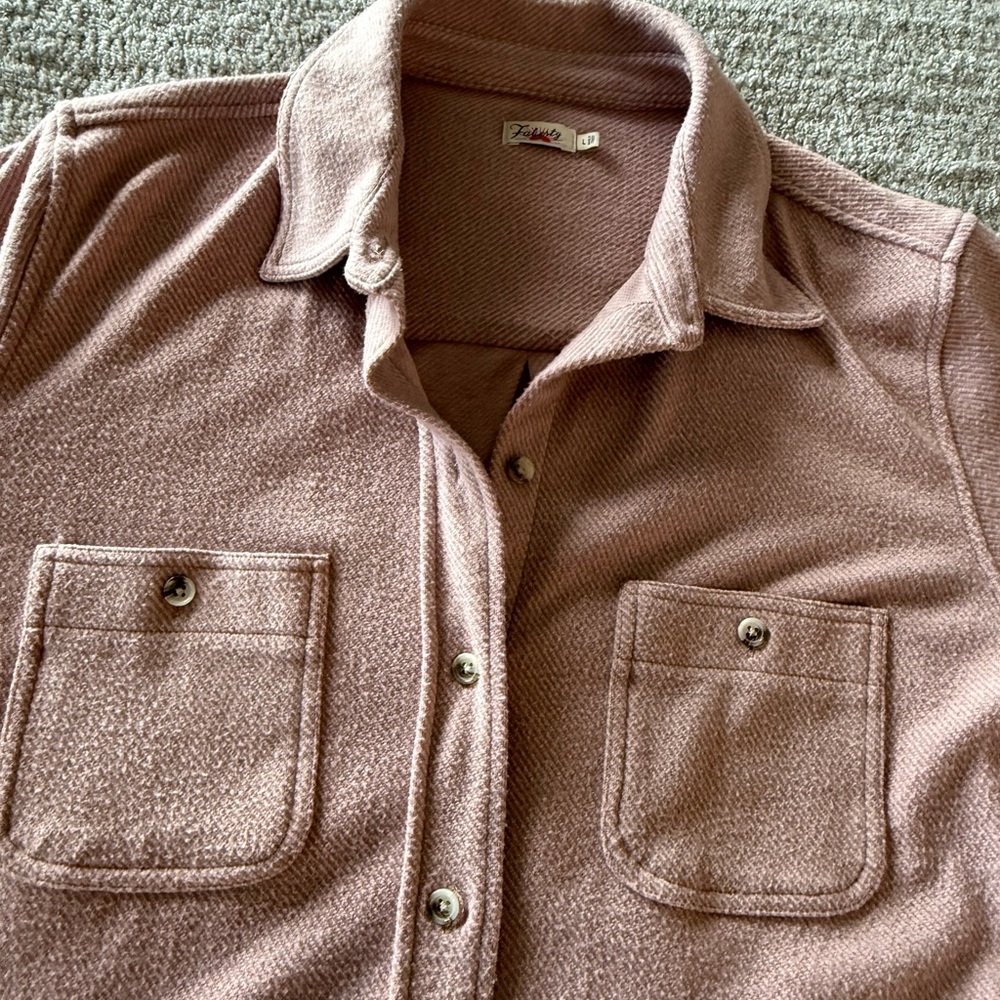 Faherty Pink Button Down Shirt - image 1